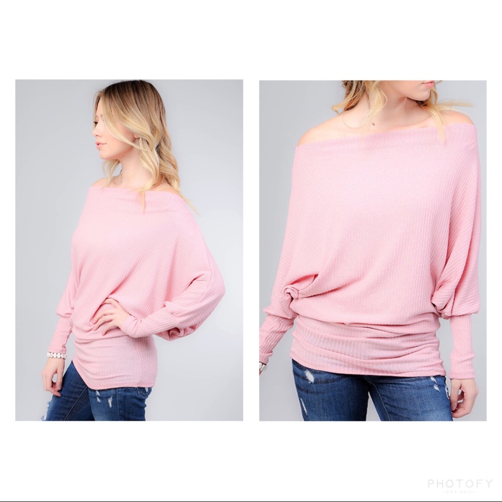 Off The Shoulder Ribbed Top